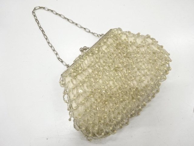 アンティーク　ビーズ　ハンドバッグ